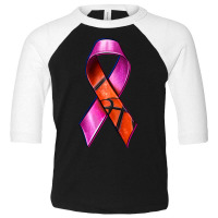 Breast Cancer Ribbon Basketball Toddler 3/4 Sleeve Tee | Artistshot