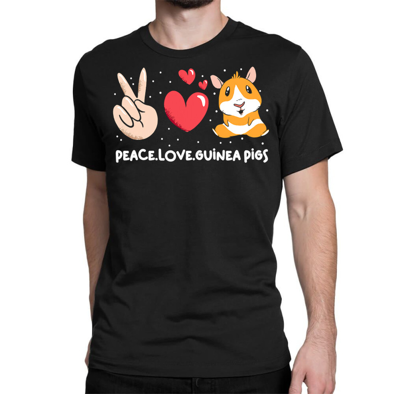 Cute Guinea Pigs Peace Love Guinea Classic T-shirt | Artistshot