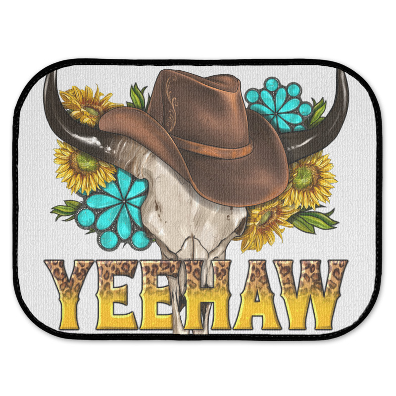 Yeehaw Bull Skull Rear Car Mat | Artistshot