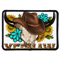 Yeehaw Bull Skull Rectangle Patch | Artistshot