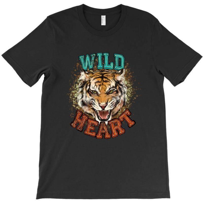 Wild Heart Tiger College Western T-shirt | Artistshot