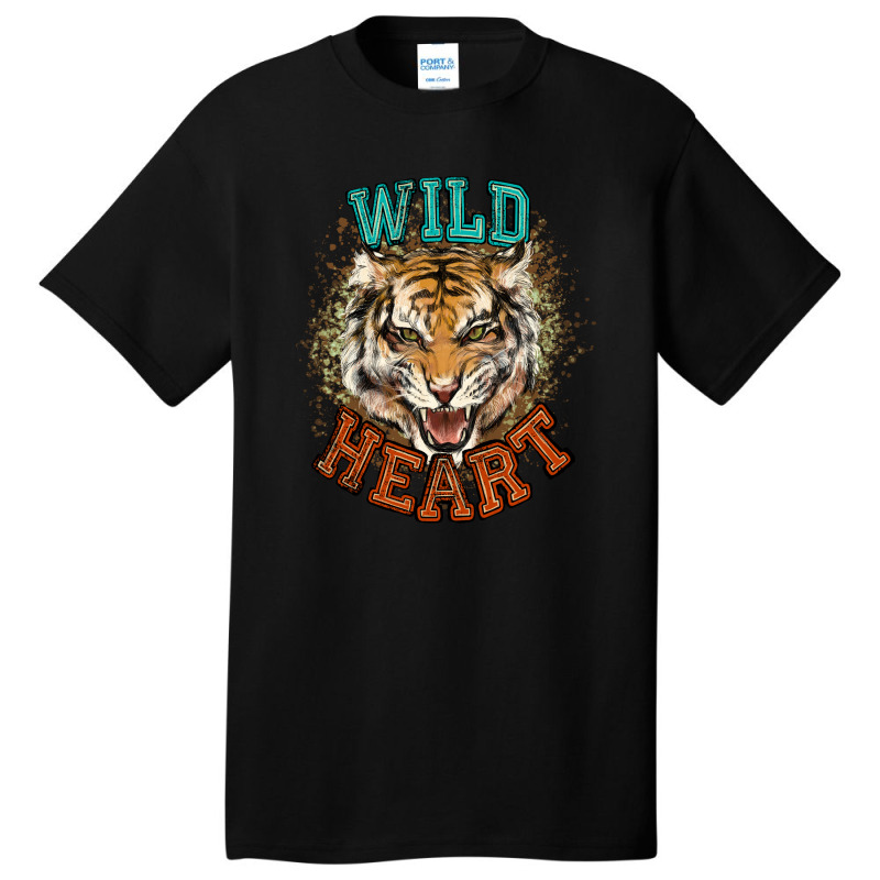 Wild Heart Tiger College Western Basic T-shirt | Artistshot