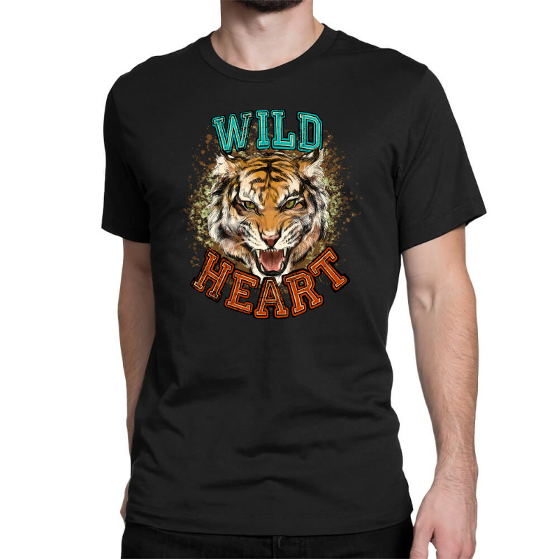 Wild Heart Tiger College Western Classic T-shirt | Artistshot