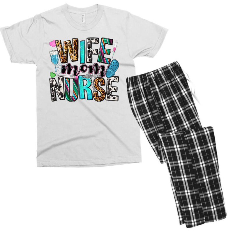 Wife Mom Nurse Men's T-shirt Pajama Set | Artistshot