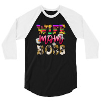 Wife Mom Boss Daisy 3/4 Sleeve Shirt | Artistshot