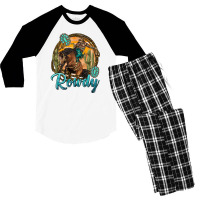 Western Rowdy Men's 3/4 Sleeve Pajama Set | Artistshot