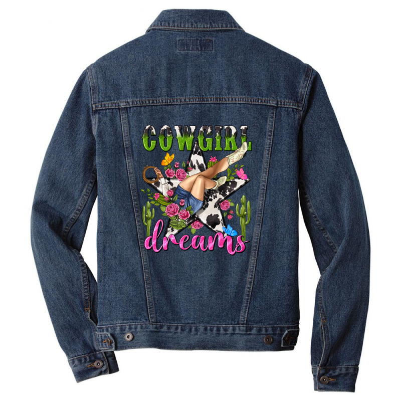 Western Rodeo Cowgirl Dreams Men Denim Jacket | Artistshot