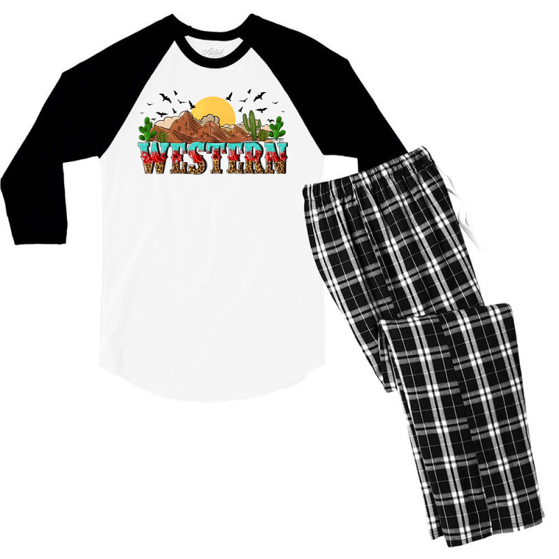 Western Men's 3/4 Sleeve Pajama Set | Artistshot