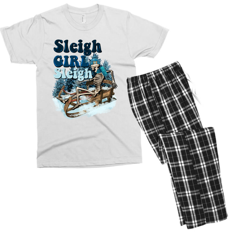 Sleigh Girl Sleigh Skeleton Men's T-shirt Pajama Set | Artistshot