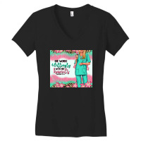 She Works Willingly With Her Hands Blonde Nurse Women's V-neck T-shirt | Artistshot