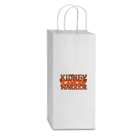 Kidney Cancer Warrior Double Wine Paper Bag - 6 1/2 X 3 1/2 X 12 3/8 | Artistshot