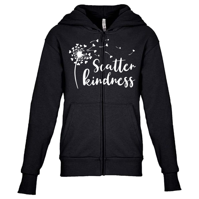 Dandelion Scatter Kindness & Be Kind Matching Family Gifts Long Sleeve Youth Zipper Hoodie by phuongvu | Artistshot