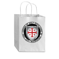 Order Of The Holy Sepulchre Of Jerusalem Shield Raglan Baseball Tee Cub Paper Bag - 8 X 4 1/2 X 10 1/4 | Artistshot