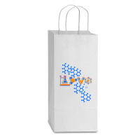 Chemistry T  Shirt Love Chemistry Science Laboratory Medicine Pharmaci Double Wine Paper Bag - 6 1/2 X 3 1/2 X 12 3/8 | Artistshot