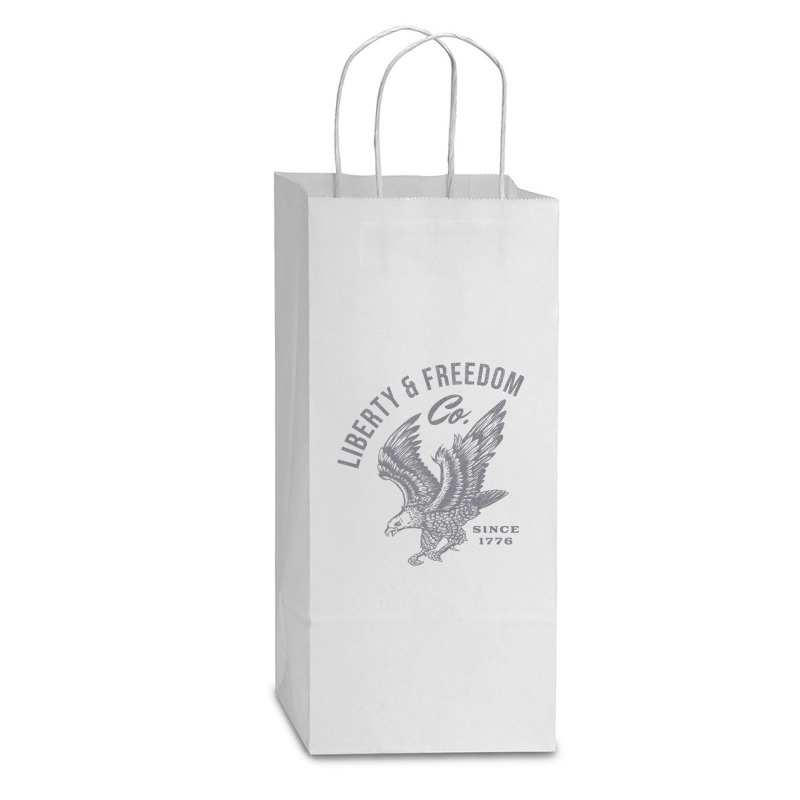 Patriotic Bald Eagle For 4th Of July Premium T Shirt Double Wine Paper Bag - 6 1/2 X 3 1/2 X 12 3/8 | Artistshot