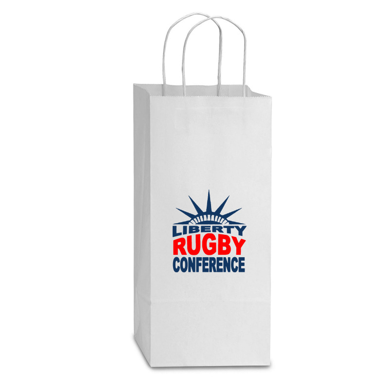 Liberty Rugby Conference Double Wine Paper Bag - 6 1/2 X 3 1/2 X 12 3/8 | Artistshot