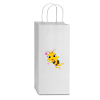 Cute Bee Double Wine Paper Bag - 6 1/2 X 3 1/2 X 12 3/8 | Artistshot