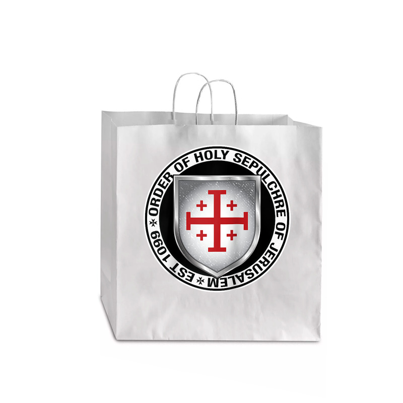 Order Of The Holy Sepulchre Of Jerusalem Shield Raglan Baseball Tee Jumbo Paper Bag - 18 X 7 X 18 3/4 | Artistshot