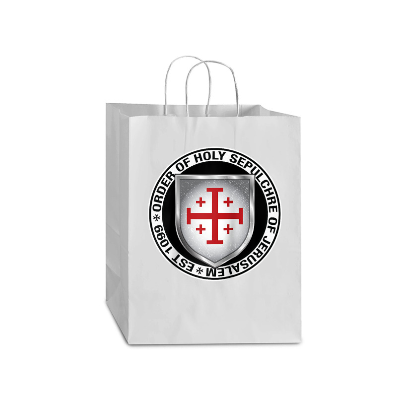 Order Of The Holy Sepulchre Of Jerusalem Shield Raglan Baseball Tee Mart Paper Bag -13 X 7 X 17 | Artistshot