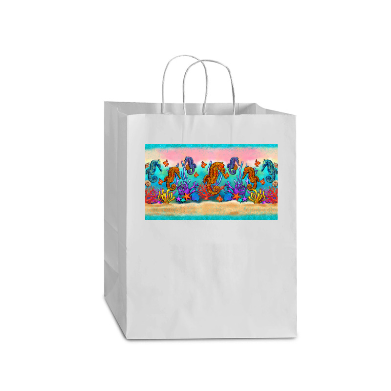 Seahorse Under The Sea Cup Mart Paper Bag -13 X 7 X 17 | Artistshot