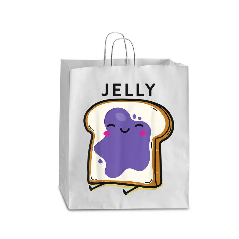 Peanut Butter& Jelly Matching Couple Shirts His Hers Outfits T Shirt Queen Paper Bag - 16 X 6 X 19 1/4 | Artistshot