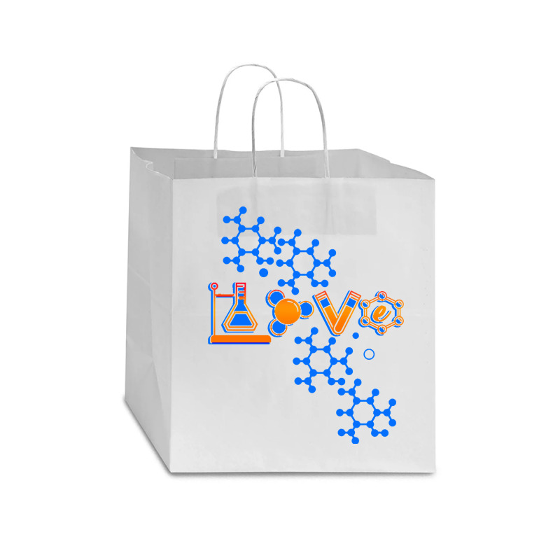 Chemistry T  Shirt Love Chemistry Science Laboratory Medicine Pharmaci Star Paper Bag - 13 X 7 X 13 | Artistshot