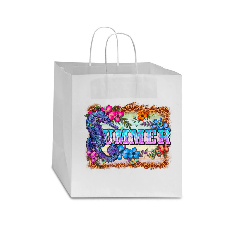 Seahorse Summer Star Paper Bag - 13 X 7 X 13 | Artistshot