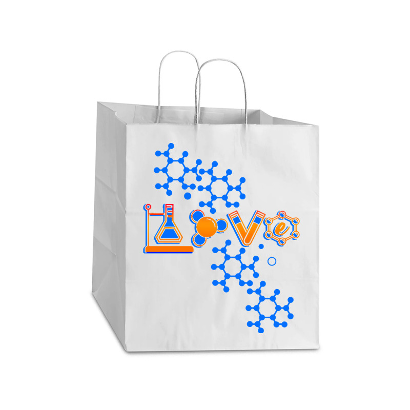 Chemistry T  Shirt Love Chemistry Science Laboratory Medicine Pharmaci Take Out Paper Bag - 14 X 10 X 15 1/2 | Artistshot