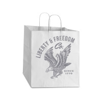 Patriotic Bald Eagle For 4th Of July Premium T Shirt Take Out Paper Bag - 14 X 10 X 15 1/2 | Artistshot