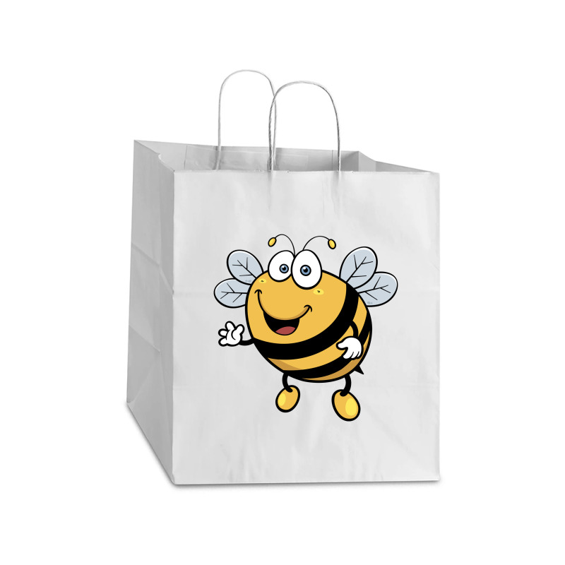 Cute Bee Take Out Paper Bag - 14 X 10 X 15 1/2 | Artistshot