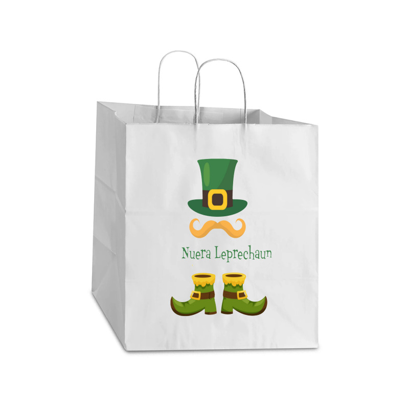 Leprechaun St Patricks Day Take Out Paper Bag - 14 X 10 X 15 1/2 | Artistshot