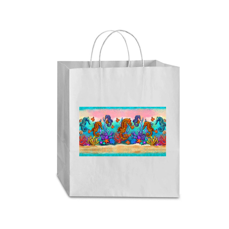 Seahorse Under The Sea Cup Traveler Paper Bag -13 X 6 X 15 3/4 | Artistshot