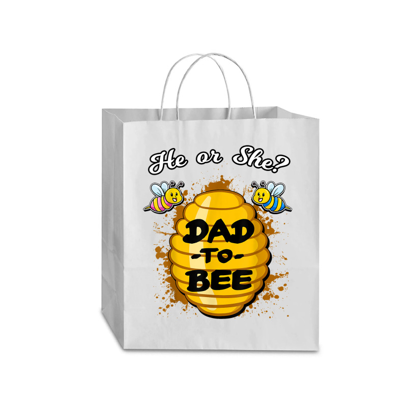 He Or She Dad To Bee Honeybee Gender Announcement T Shirt Traveler Paper Bag -13 X 6 X 15 3/4 | Artistshot