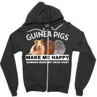 Guinea Pigs Make Me Happy Guinea Pig Zipper Hoodie | Artistshot