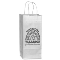 Womens Glioblastoma Warrior Glioblastoma Awareness Rainbow V Neck T Sh Wine Paper Bag - 5 1/2 X 3 1/4 X 13 | Artistshot