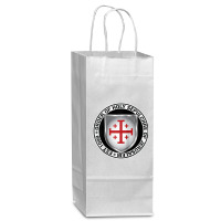 Order Of The Holy Sepulchre Of Jerusalem Shield Raglan Baseball Tee Wine Paper Bag - 5 1/2 X 3 1/4 X 13 | Artistshot