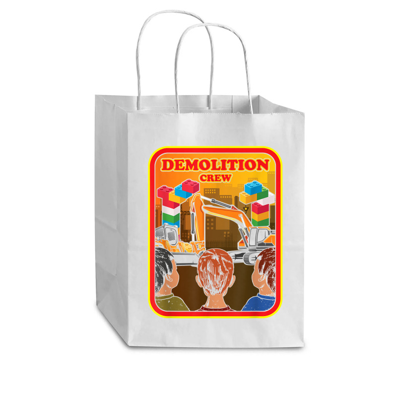 Demolition Crew Master Builder Engineer Building Blocks T Shirt Cub Paper Bag - 8 X 4 1/2 X 10 1/4 | Artistshot