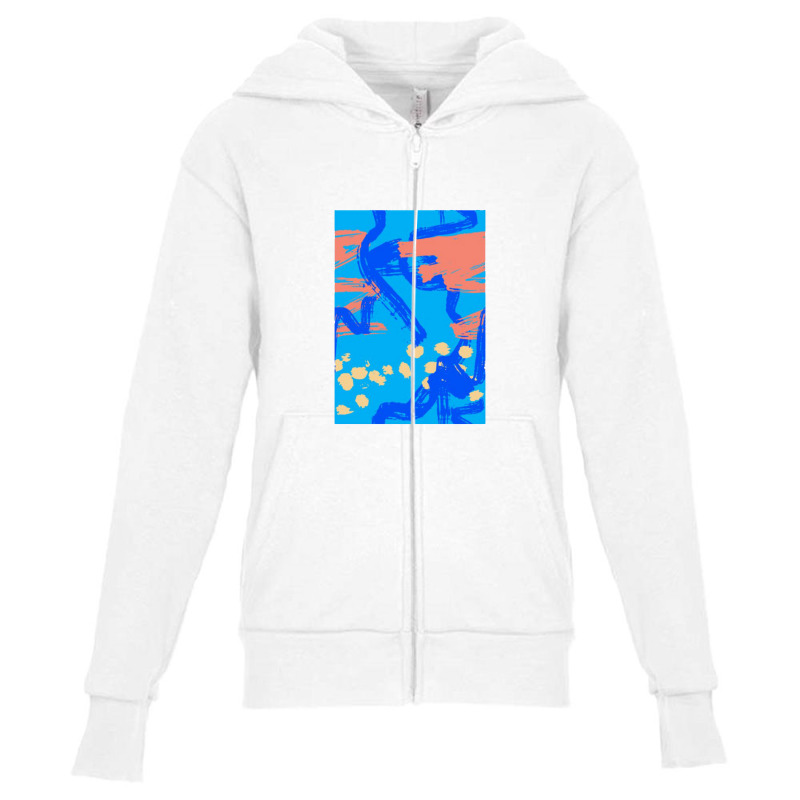 Triangulum Triangulum And Rose Hand Drawn Seamless Pattern With Cora Youth Zipper Hoodie by sasasoraya | Artistshot