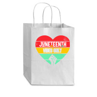 Juneteenth Vibes Only T  Shirt Juneteenth Heart Vibes Only T  Shirt Cub Paper Bag - 8 X 4 1/2 X 10 1/4 | Artistshot