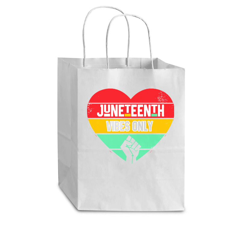 Juneteenth Vibes Only T  Shirt Juneteenth Heart Vibes Only T  Shirt Cub Paper Bag - 8 X 4 1/2 X 10 1/4 | Artistshot