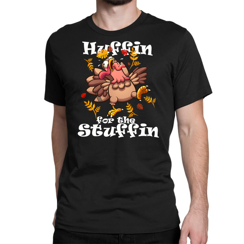 Huffin The Stuffin Turkey Trot 5k Race Classic T-shirt by EnturArt | Artistshot