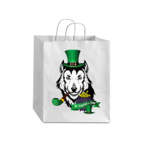 Leprechaun Hat Smoking Pipe Funny Wolf St Patricks Day Party T Shirt Debie Paper Bag - 10 X 5 X 13 | Artistshot