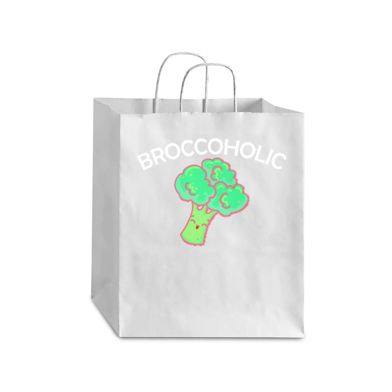 Vegan T  Shirt Broccoholic Gift Plants Vegan Saying T  Shirt Debie Paper Bag - 10 X 5 X 13 | Artistshot