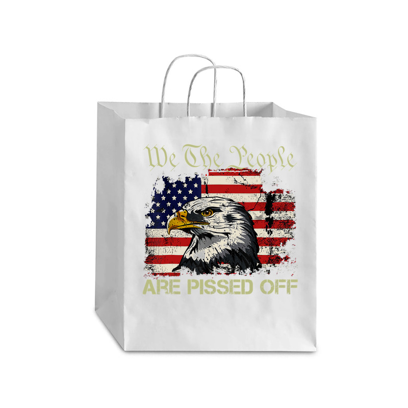 A.me.rican Flag Bald Eagle We The People Are Pissed Off T Shirt Debie Paper Bag - 10 X 5 X 13 | Artistshot