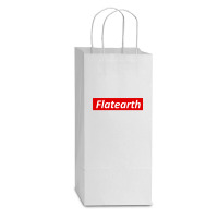 Flat Earth Shill Box Funny Parody T Shirt Double Wine Paper Bag - 6 1/2 X 3 1/2 X 12 3/8 | Artistshot