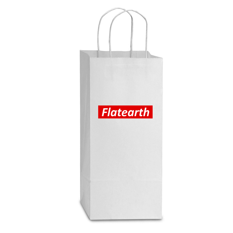 Flat Earth Shill Box Funny Parody T Shirt Double Wine Paper Bag - 6 1/2 X 3 1/2 X 12 3/8 | Artistshot