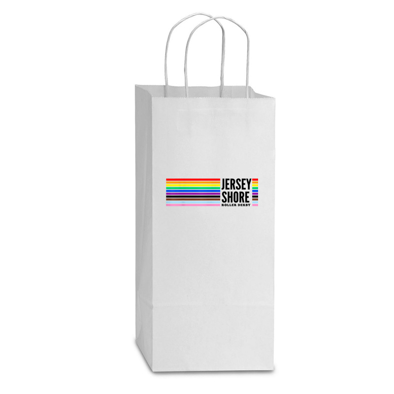 Jersey Shore Roller Derby Pride T Shirt Double Wine Paper Bag - 6 1/2 X 3 1/2 X 12 3/8 | Artistshot