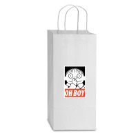 Oh Boy!! Double Wine Paper Bag - 6 1/2 X 3 1/2 X 12 3/8 | Artistshot