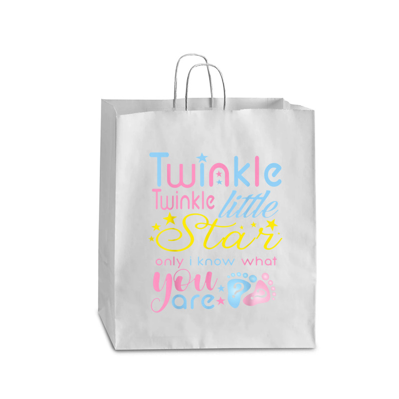 Twinkle Twinkle Little Star Only I Know Gender Keeper Reveal Queen Paper Bag - 16 X 6 X 19 1/4 | Artistshot