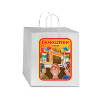 Demolition Crew Master Builder Engineer Building Blocks T Shirt Star Paper Bag - 13 X 7 X 13 | Artistshot